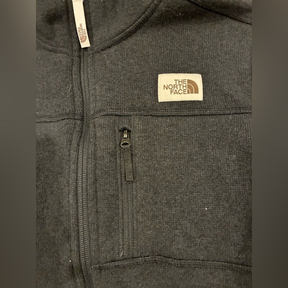 THE NORTH FACE | charcoal grey Fleece zip up hoodie medium - Picture 5 of 7